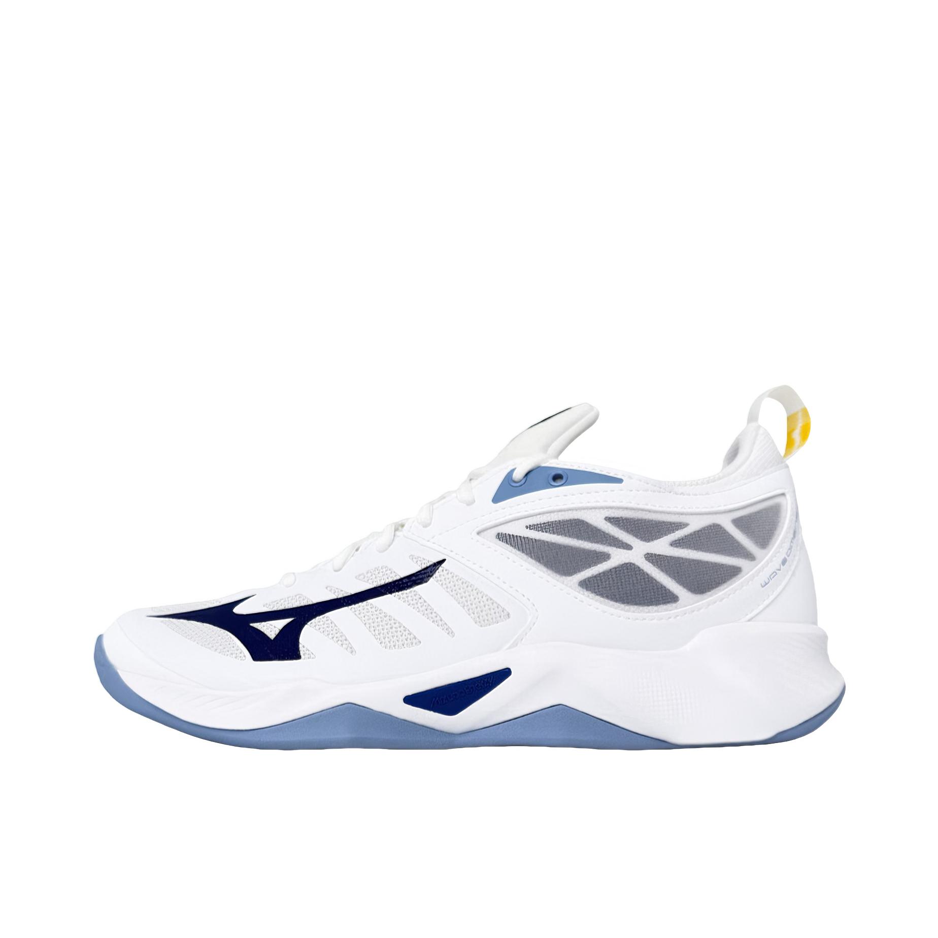 推荐商品：Mizuno/美津浓 Wave Dimension 比赛专用 支撑耐磨 缓震舒适 透气排球鞋 白色/浅蓝色