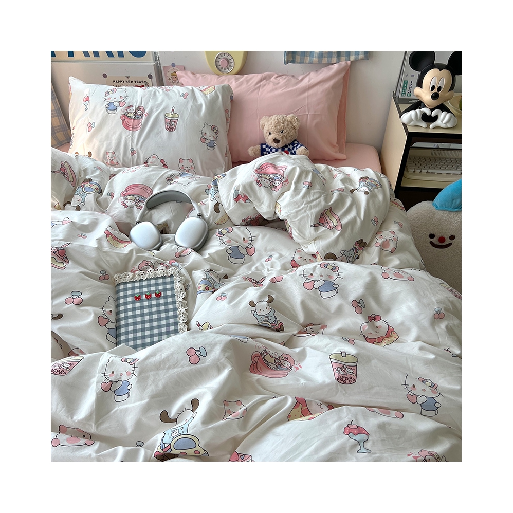 推荐商品：U被家纺 简约系列 亲肤全棉四件套学生宿舍被单枕套被套