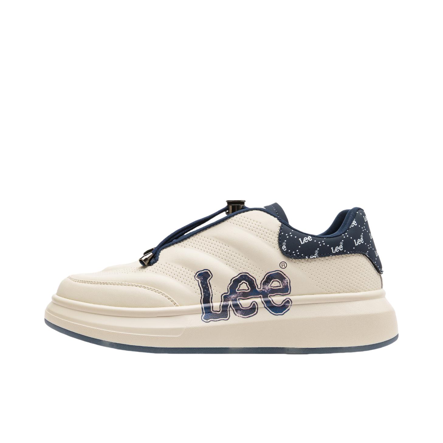 推荐商品：Lee 牛皮 百搭 休闲 一脚蹬 板鞋 L244UB738 深蓝色 