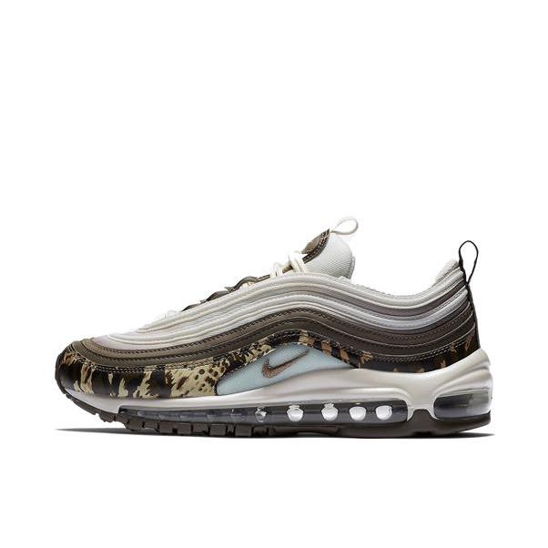 推荐商品：Nike Air Max 97 跑鞋 气垫减震全掌舒适透气防滑耐磨百搭复古织物合成革运动时尚圆头包裹性支撑 Camo Brown White 象牙白/绿迷彩