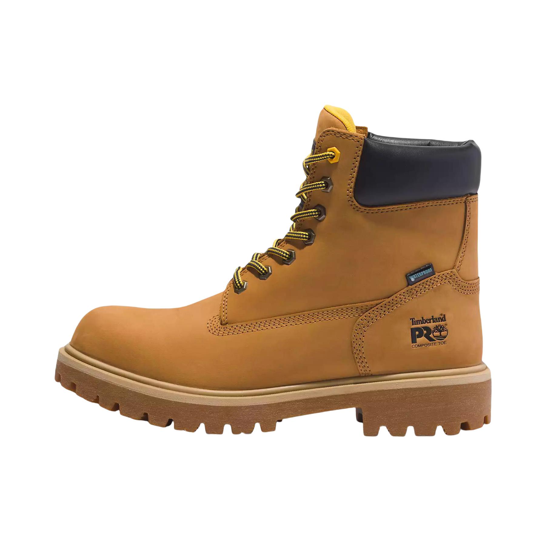 推荐商品：Timberland/添柏岚 Direct Attach x Vibram 6 短筒 圆头 系带 粗跟 马丁靴 黄色