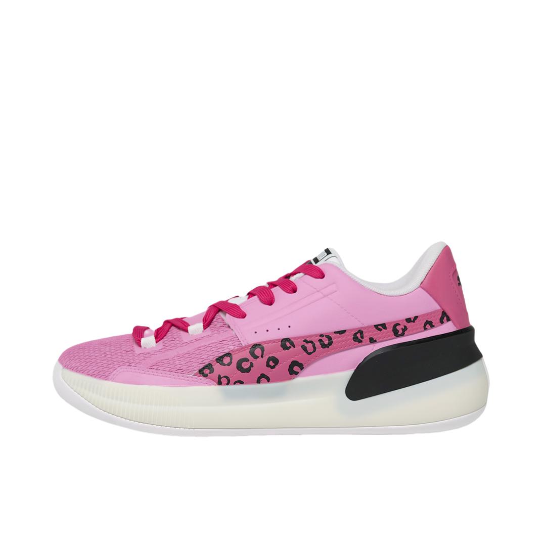 推荐商品：【定制球鞋】Puma/彪马 Clyde Hardwood Team 缓震透气 支撑 防水 防滑耐磨 舒适回弹 篮球鞋 猎豹粉
