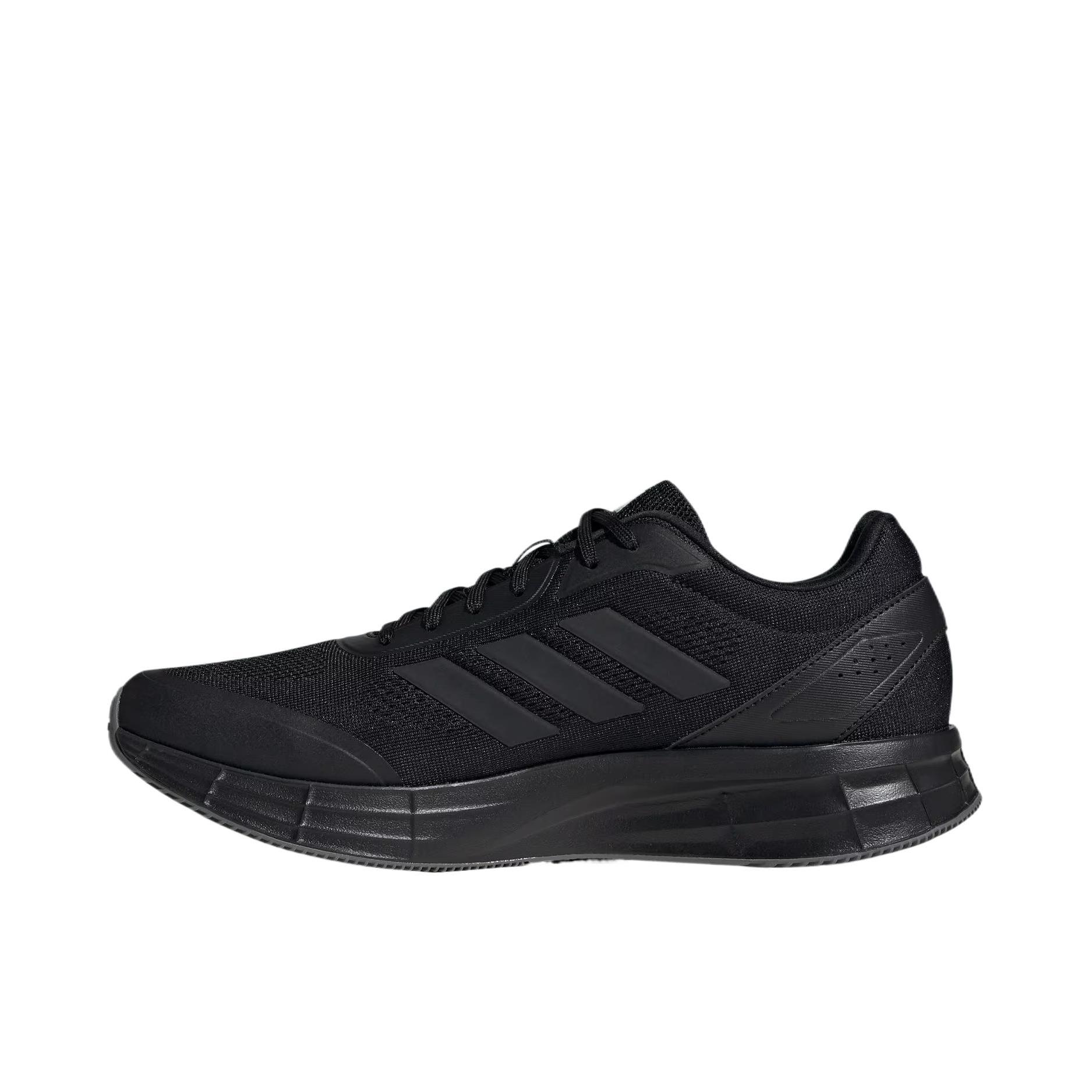 推荐商品：adidas Duramo X 跑鞋 减震轻便网面透气防滑耐磨舒适百搭 黑色/白色/金属银