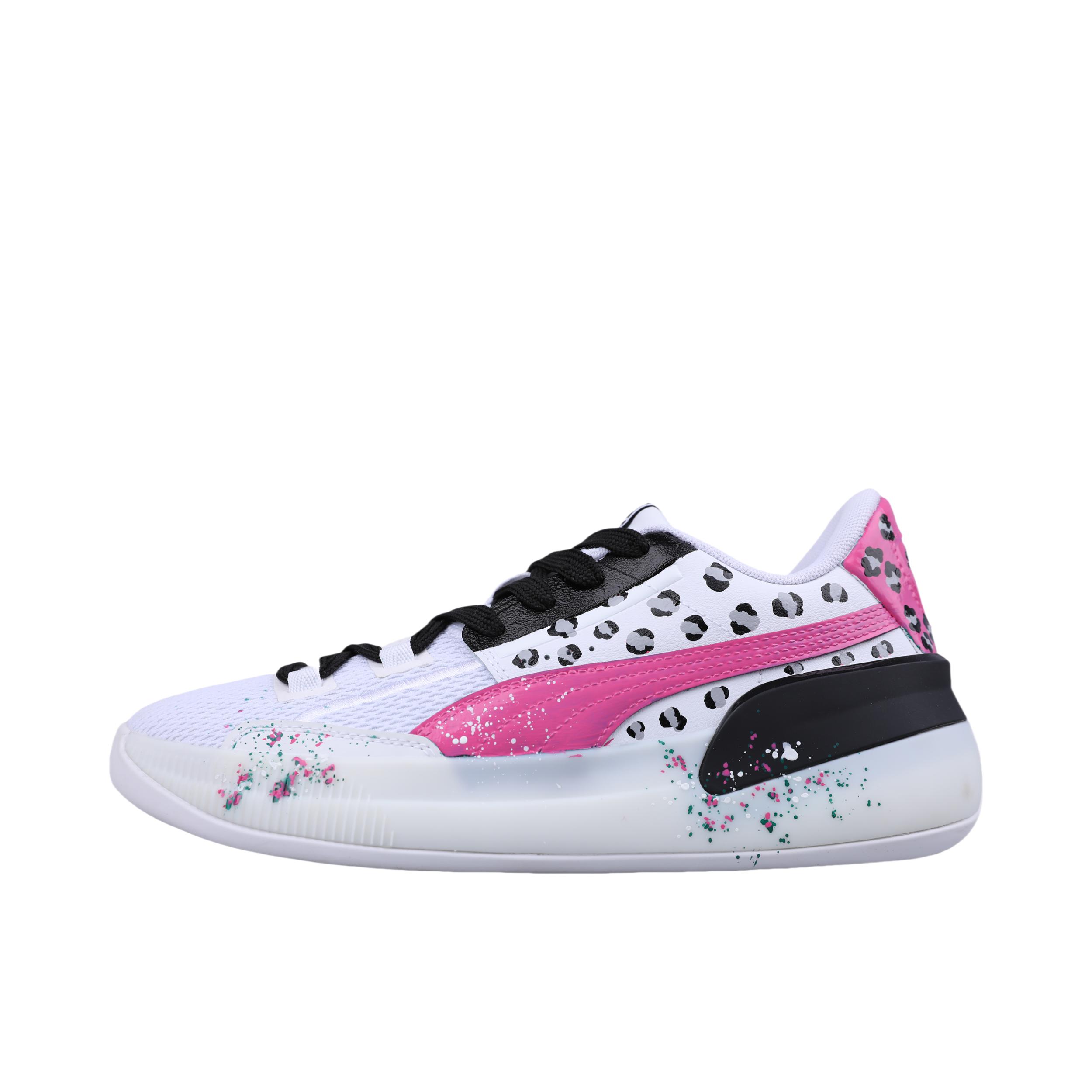 推荐商品：【定制球鞋】Puma/彪马 Clyde Hardwood Team 缓震透气 支撑 防水 防滑耐磨 舒适回弹 篮球鞋 狩猎时刻Style.1