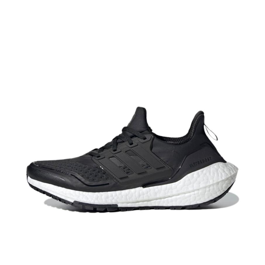 推荐商品：adidas UltraBoost 21 跑鞋 经典透气缓震织物防滑支撑防水马拉松抗扭转回弹圆头 女款/黑色/白色