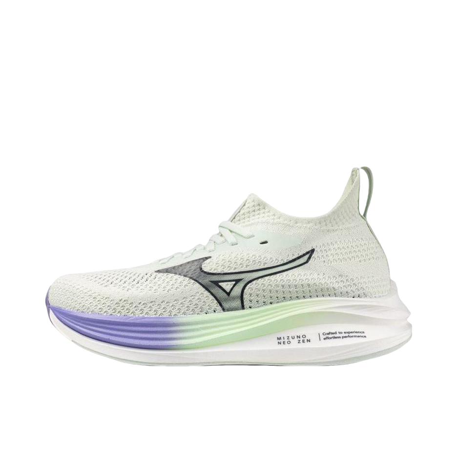 推荐商品：Mizuno/美津浓 Neozen 防滑耐磨 舒适减震 中帮 时尚百搭 跑鞋 浅绿色/黑色/紫色 