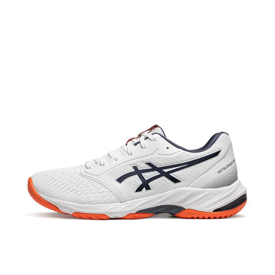 推荐商品：Asics/亚瑟士 Netburner Ballistic FF 3 缓震轻便 防滑耐磨 轻量回弹 透气 防水 织物 支撑 圆头 排球鞋 白色/蓝色/紫色