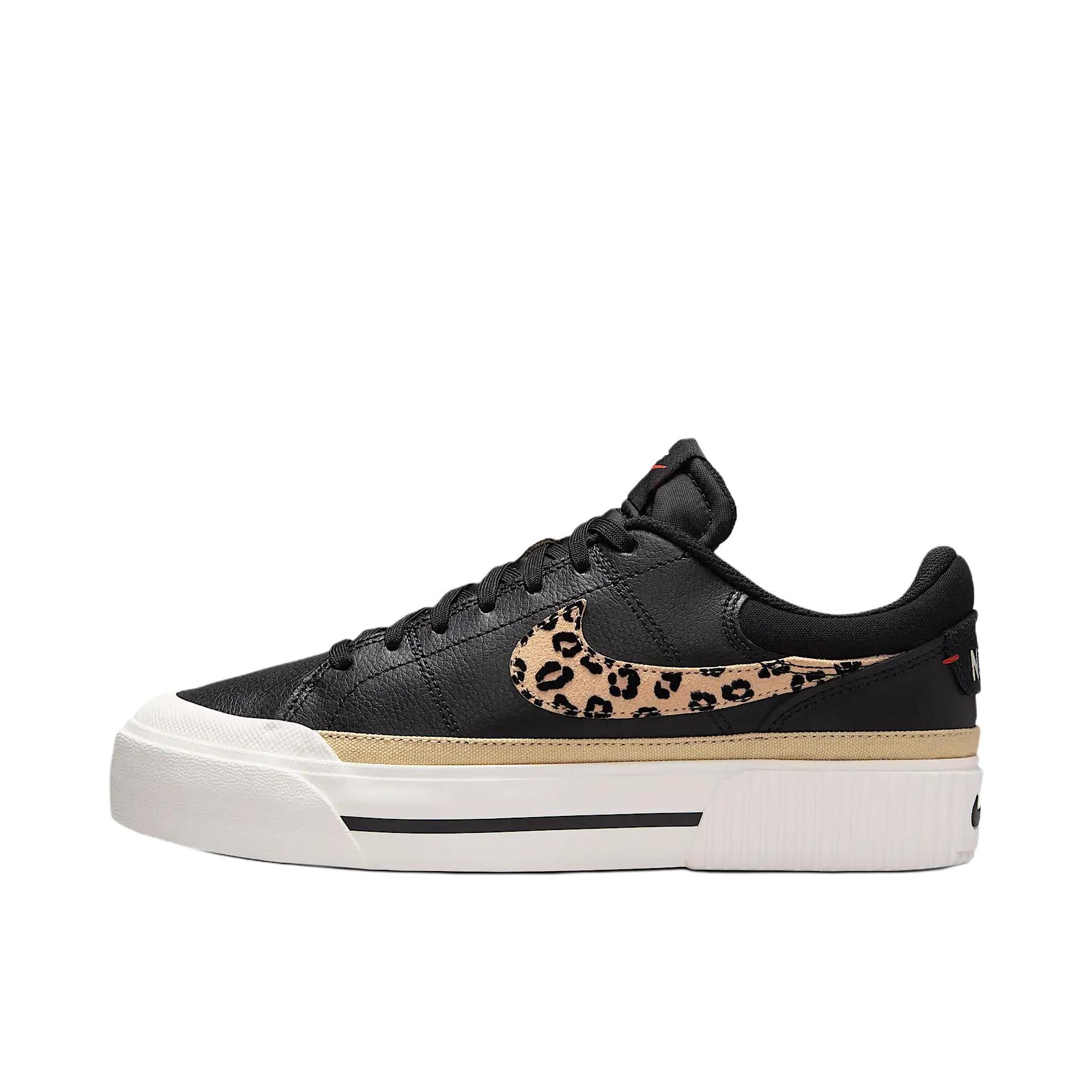 推荐商品：Nike Court Legacy Lift 板鞋 舒适缓震耐磨透气增高抓地 女款/黑色