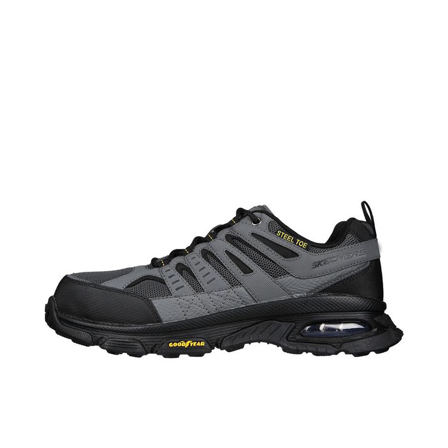 推荐商品：Skechers/斯凯奇 Air Envoy ST 防滑耐磨 软底 缓震回弹 舒适透气 防水 运动休闲鞋 灰色/黑色