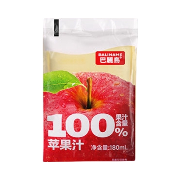 推荐商品：巴丽岛 100%苹果汁 袋装