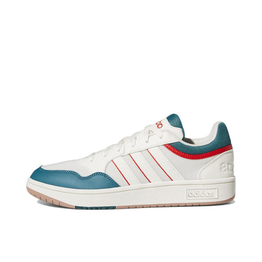 推荐商品：adidas Neo Hoops 3.0 板鞋 防滑耐磨舒适轻便复古百搭时尚 白色/深湖绿