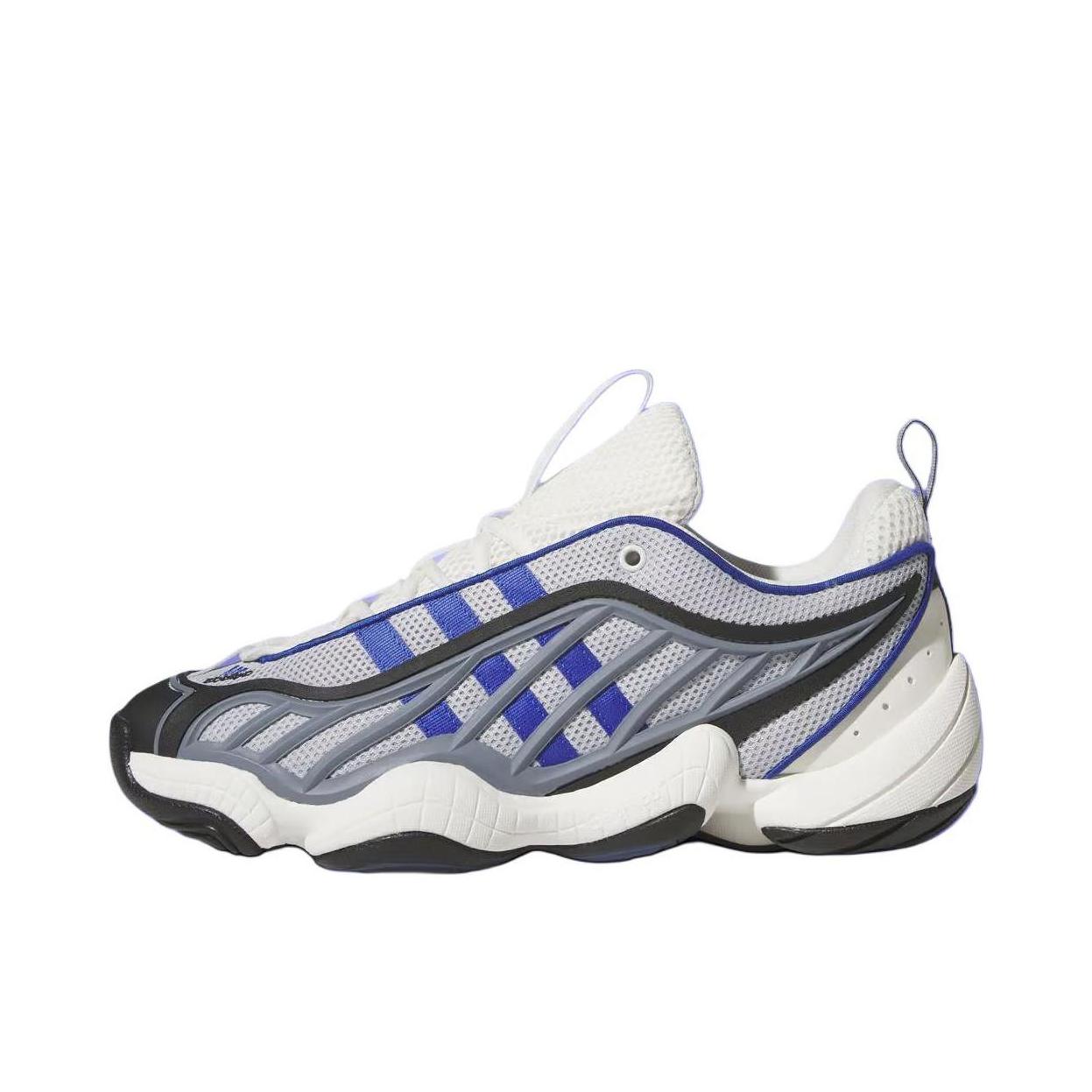 推荐商品：adidas Originals Intimidation 防滑耐磨 织物 篮球风 网面运动 训练鞋 亮白/皇家蓝/黑色