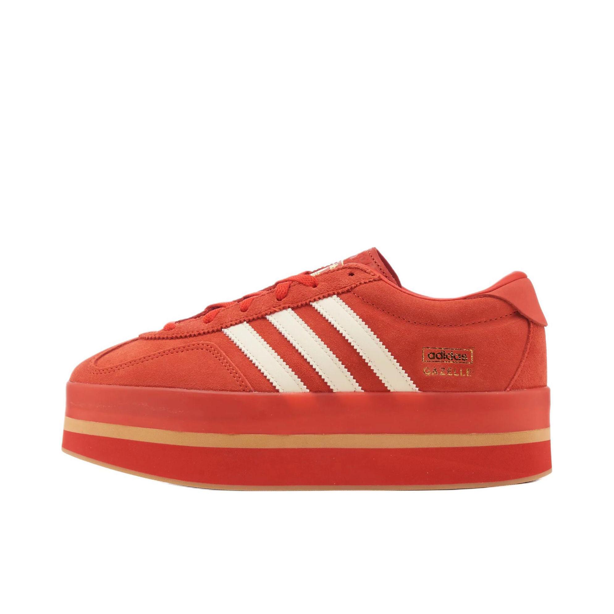 推荐商品：adidas Originals GAZELLE STACK T头鞋 板鞋 运动休闲鞋 百搭防滑耐磨 男款/大红色