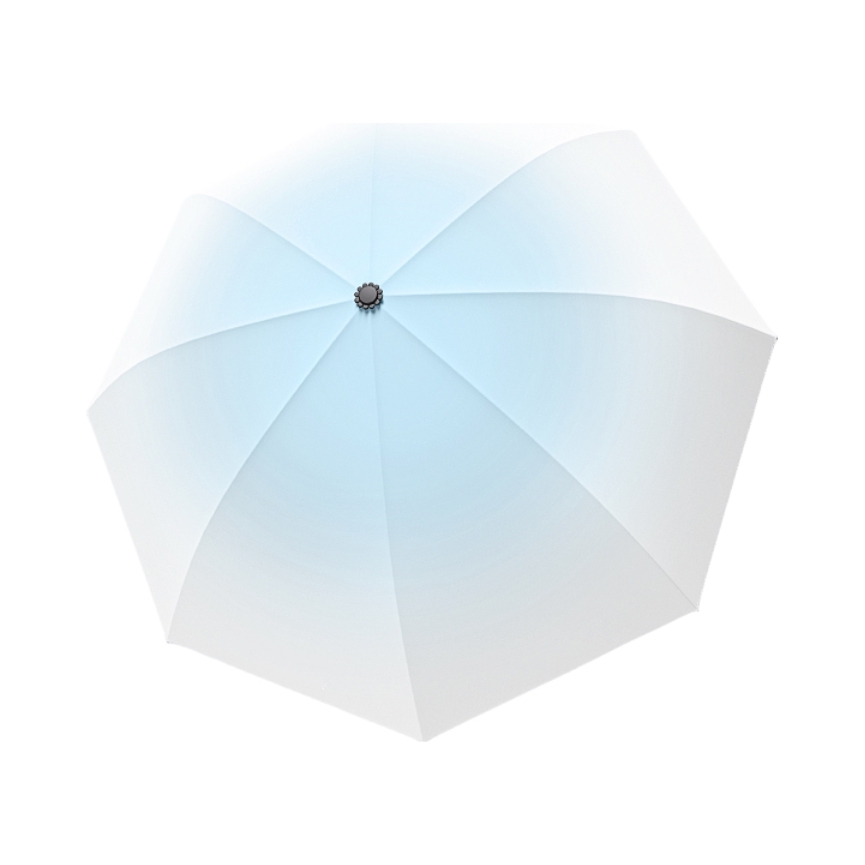 推荐商品：水天一色 抗风暴雨系列 三折 聚酯纤维 晴雨两用渐变自动伞