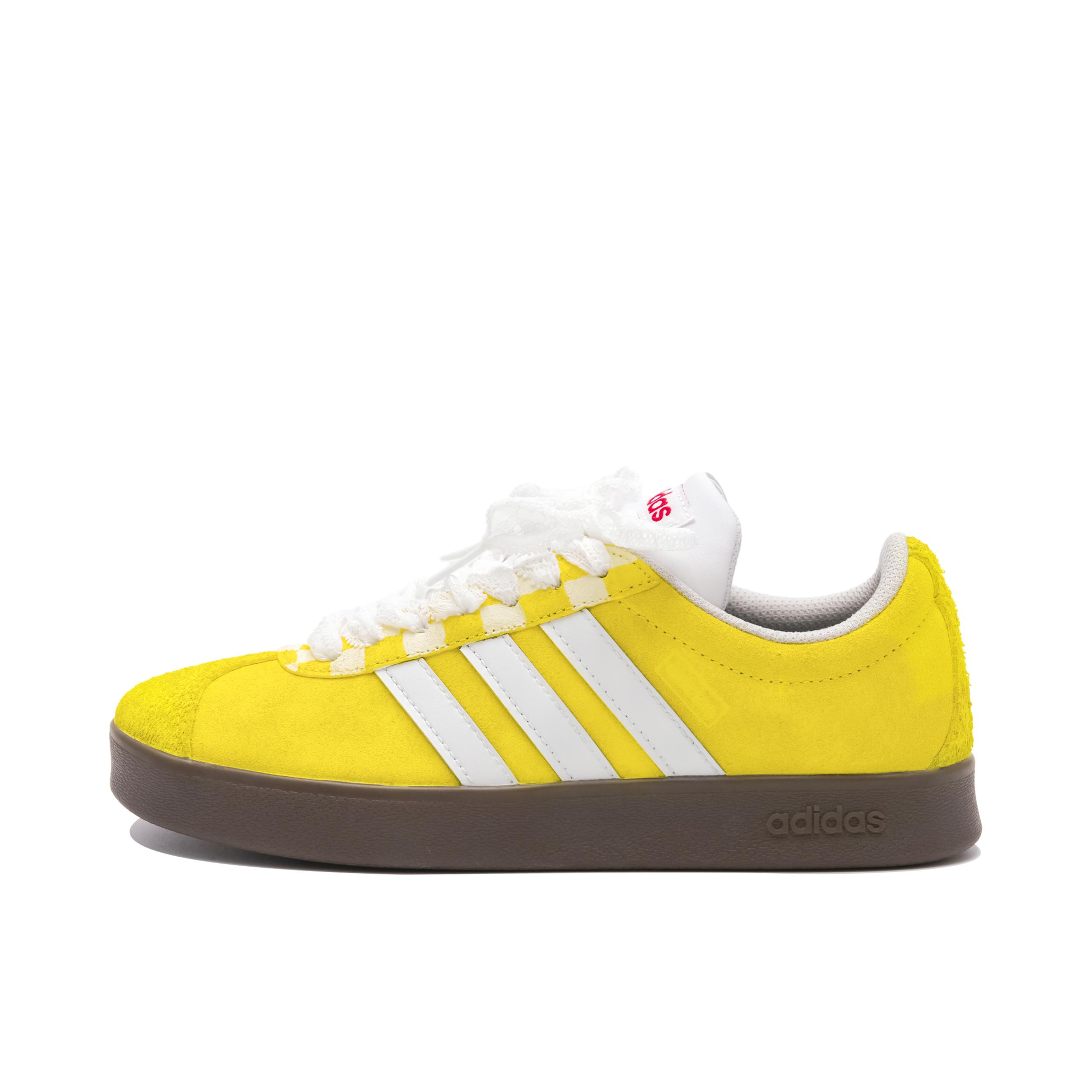 推荐商品：【定制球鞋】Adidas neo VL Court 2.0 德训鞋 板鞋 复古轻便耐磨芭蕾风甜美文艺抗冲击性防水 黄油奶酪