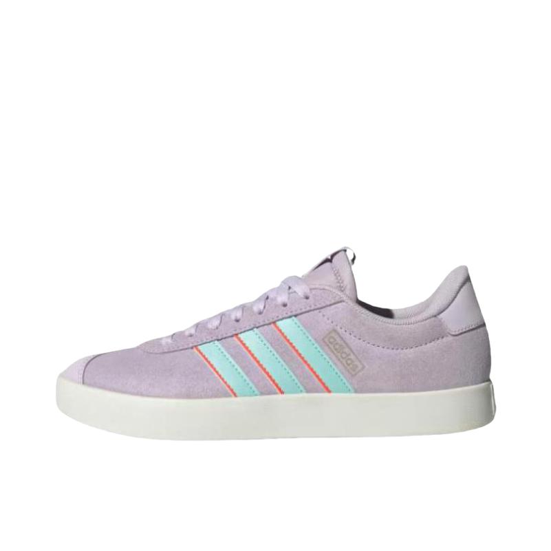 推荐商品：adidas VL Court 3.0 板鞋 T头鞋 德训鞋 舒适百搭防滑耐磨运动休闲贴合支撑圆头 女款/冰薰衣草色/半闪水绿色/太阳红色