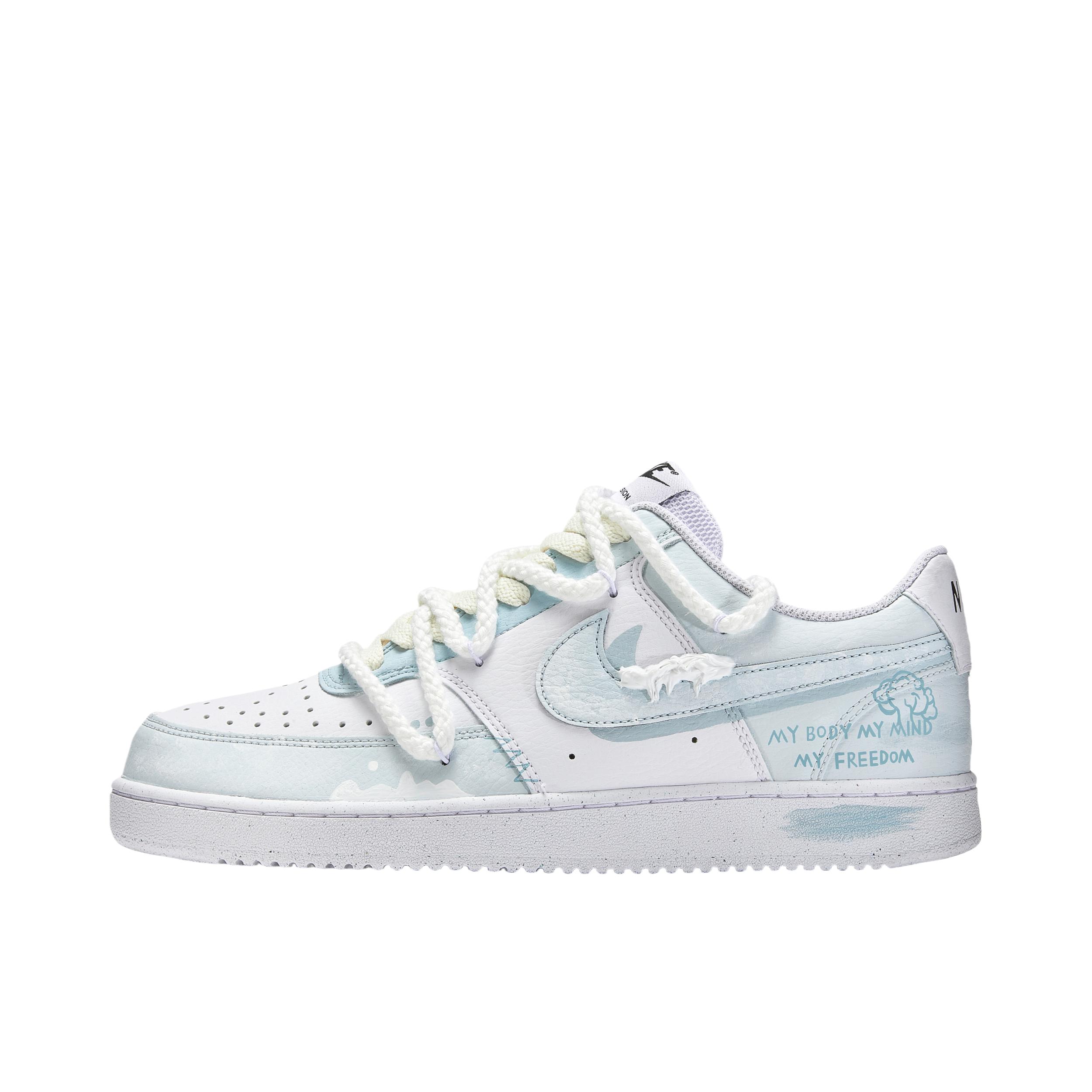 推荐商品：【定制球鞋】 Nike Court Vision 1 板鞋 防水美式简约防滑减震复古 井天碧烟