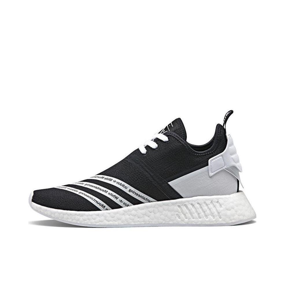 推荐商品：adidas Originals NMD R2 防滑耐磨 轻便透气 简约潮流 舒适百搭 运动休闲鞋 White Mountaineering Black White 黑白色