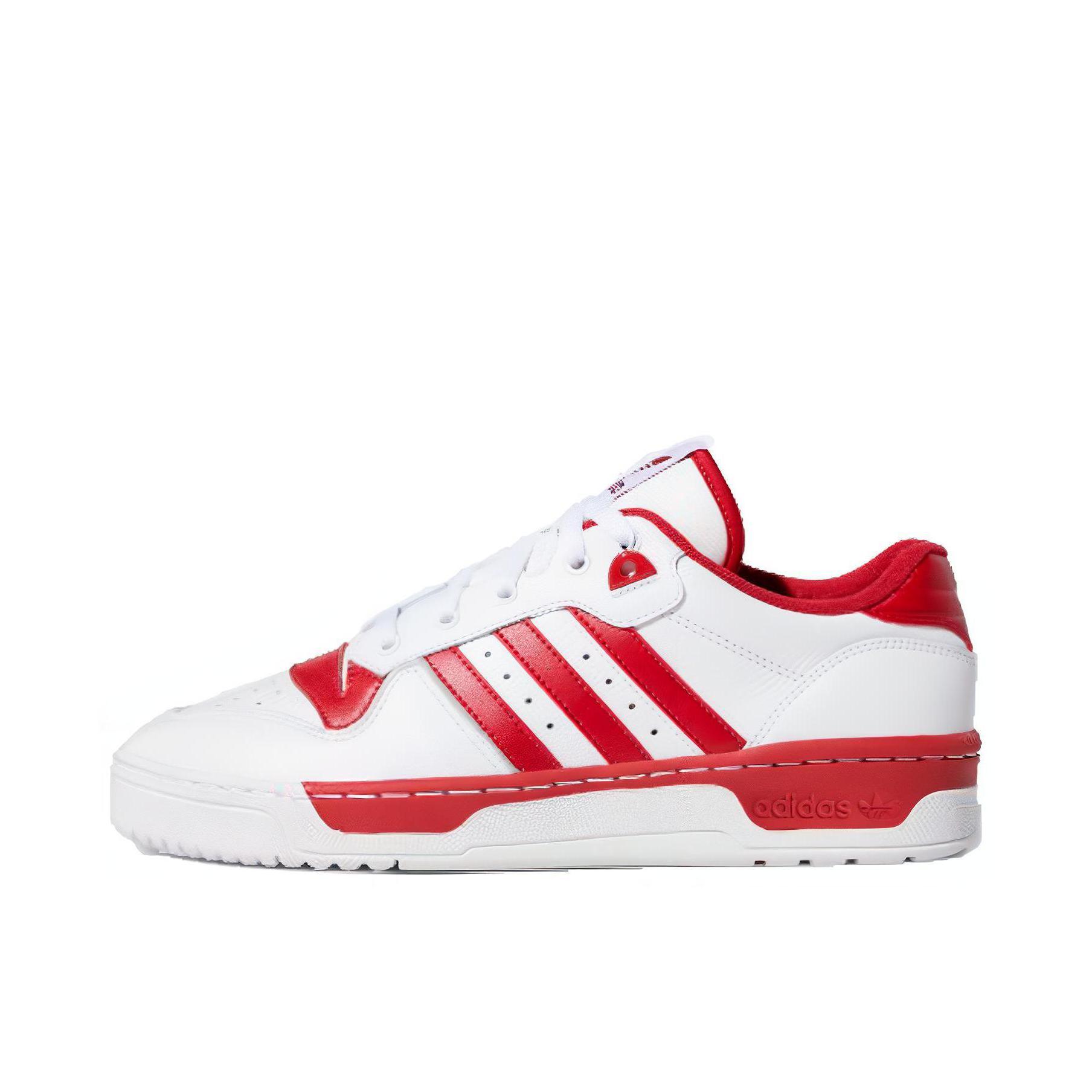 推荐商品：adidas Originals Rivalry 舒适简约 复古 轻便 透气 运动休闲鞋 White/Red 白红Low