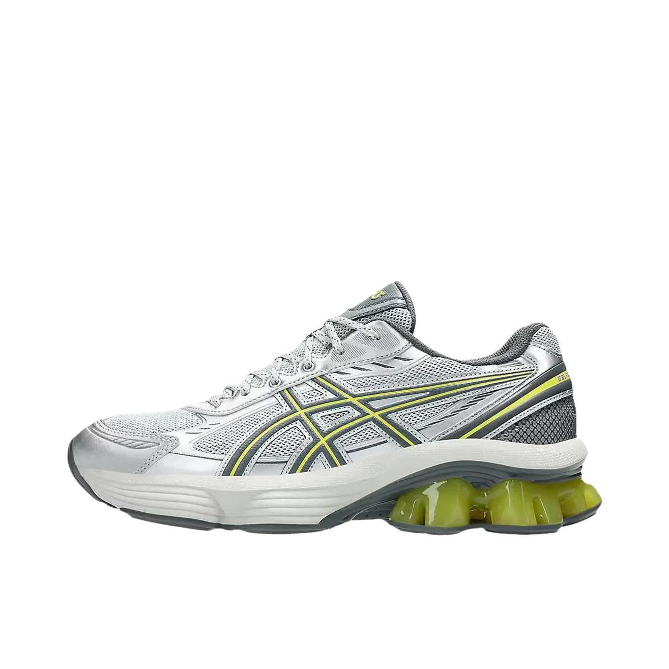 推荐商品：Asics/亚瑟士 GEL-KINETIC FLUENT 合成革 支撑 回弹 防滑 耐磨 跑鞋 灰色/绿色