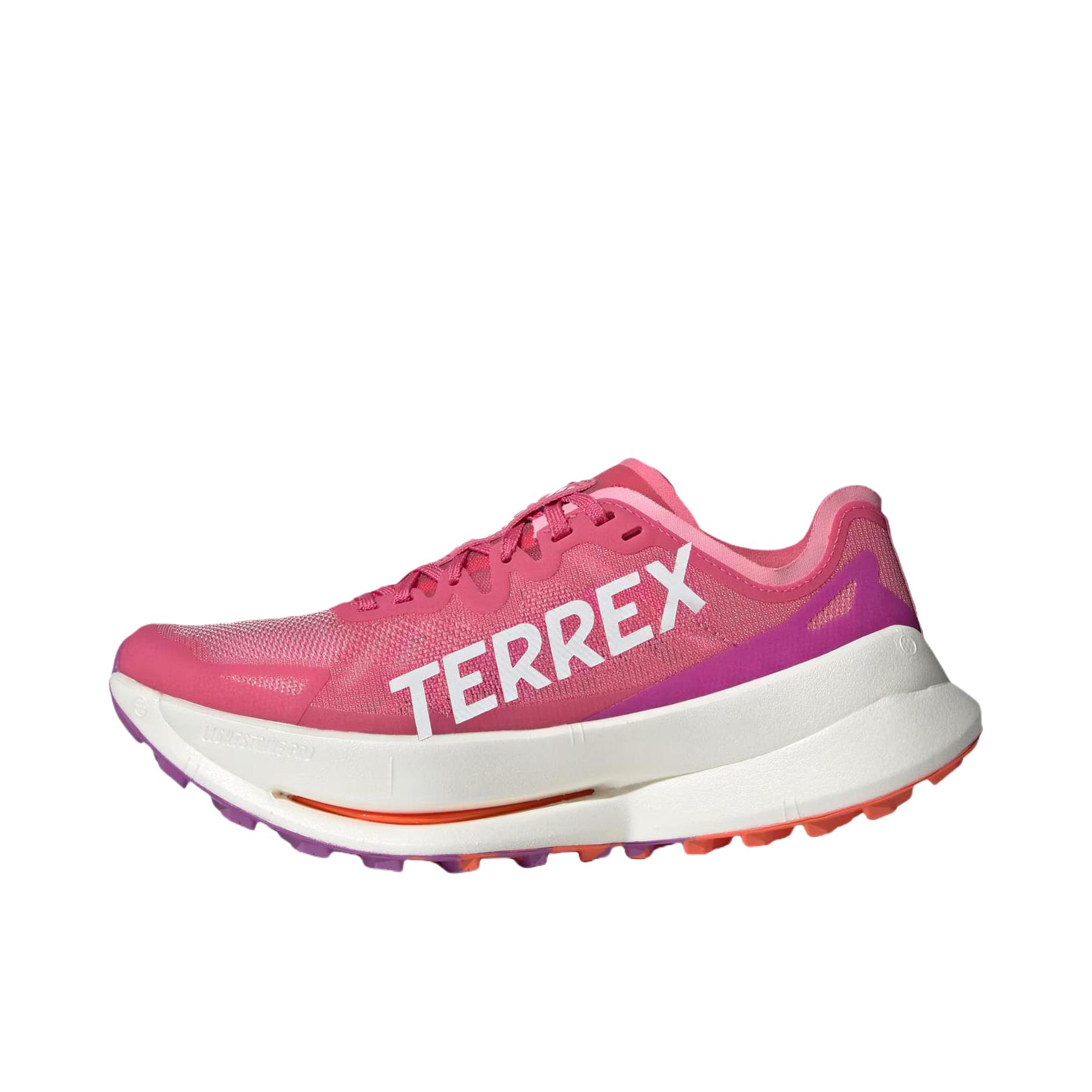 推荐商品：adidas Terrex Agravic Speed 跑鞋 运动减震耐磨防滑防水织物支撑回弹贴合越野训练 女款/粉色/紫色/晶白