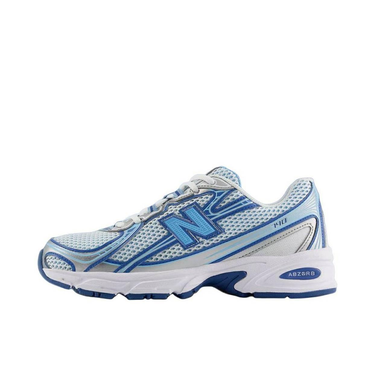 推荐商品：New Balance 740 跑鞋 增高防滑耐磨透气低帮系带拼接圆头千禧风贴合支撑耐穿 D宽/蓝色