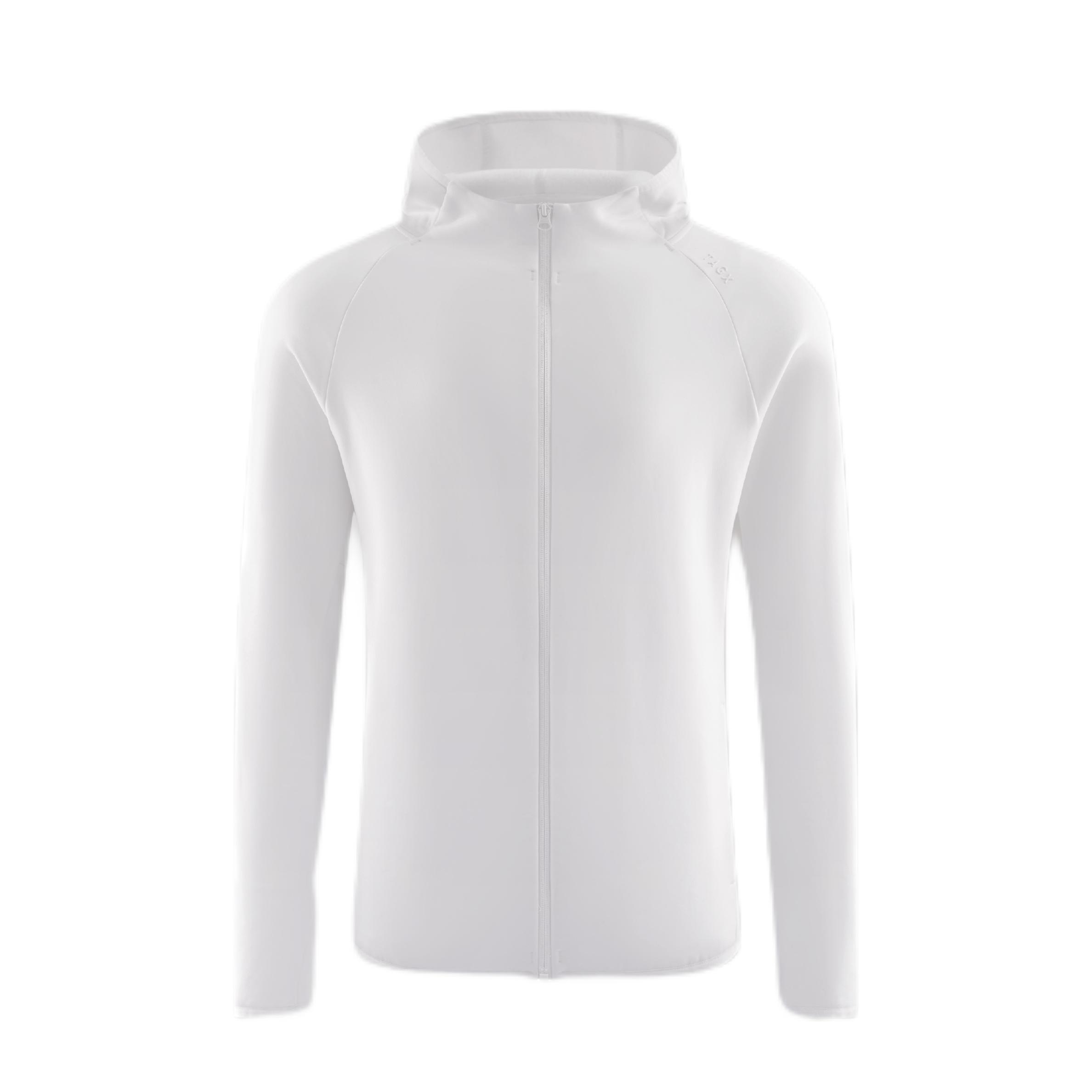 推荐商品：TAGX/探观 抑菌保暖拉链抓绒衣 TYO9130 贝壳白