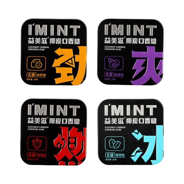 推荐商品：IMINT/益美滋 30g/盒 无糖椰炭口香糖 多口味组合 清新口气随身携带