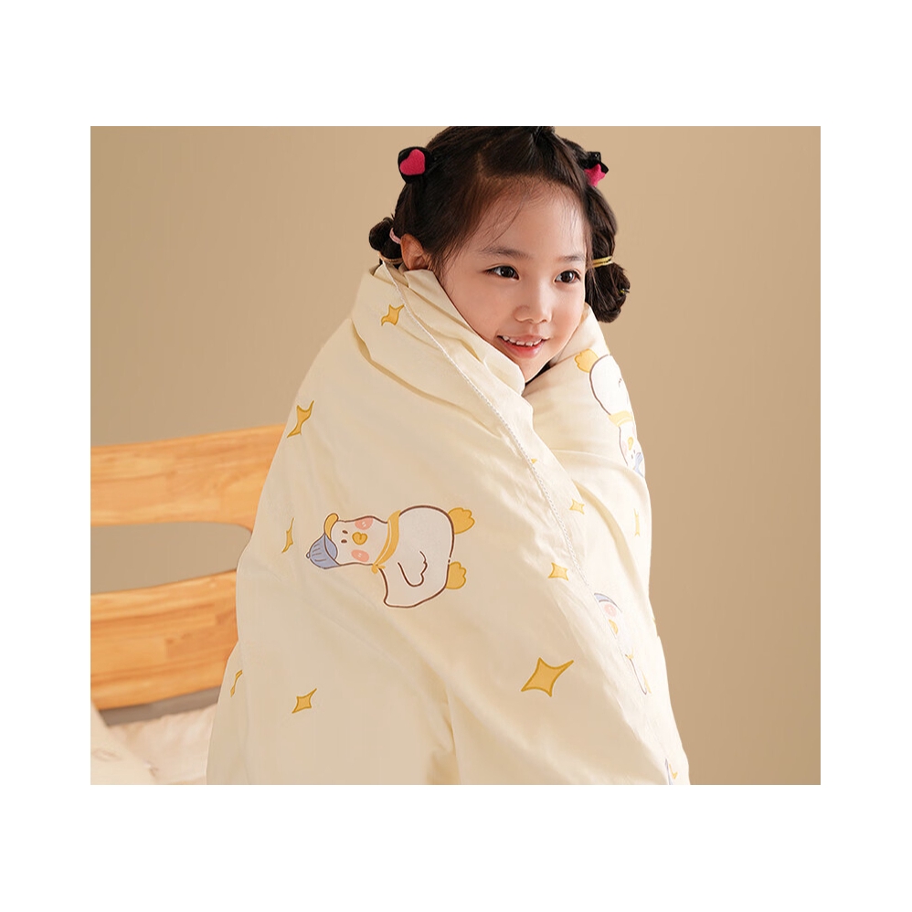 推荐商品：钱皇 A类 卡通抗菌 纯棉被面 100%桑蚕丝儿童被