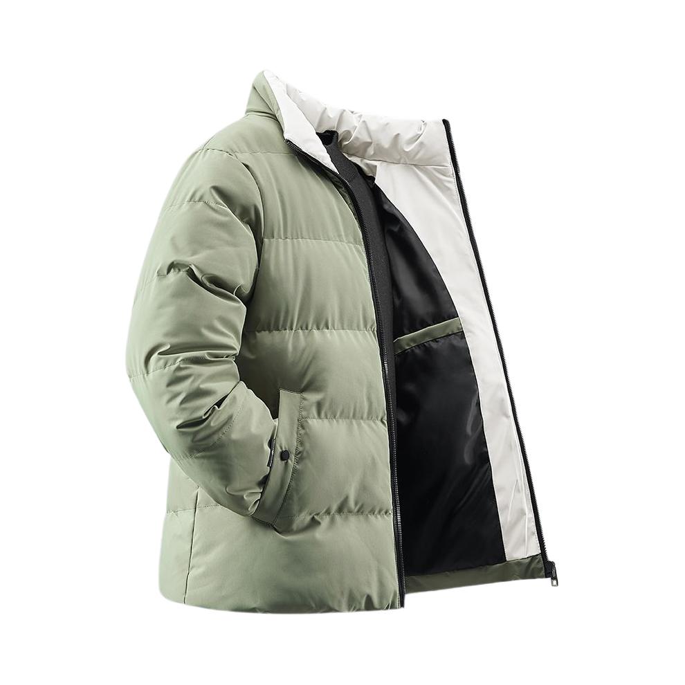 推荐商品：爱登堡 保暖拉链立领棉服 8299 豆绿