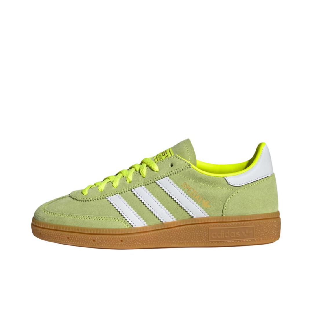 推荐商品：adidas Originals Handball Spezial 薄底鞋 T头鞋 德训鞋 板鞋 简约百搭复古轻便防滑耐磨贴合圆头耐穿 太阳黄/云白/金属金