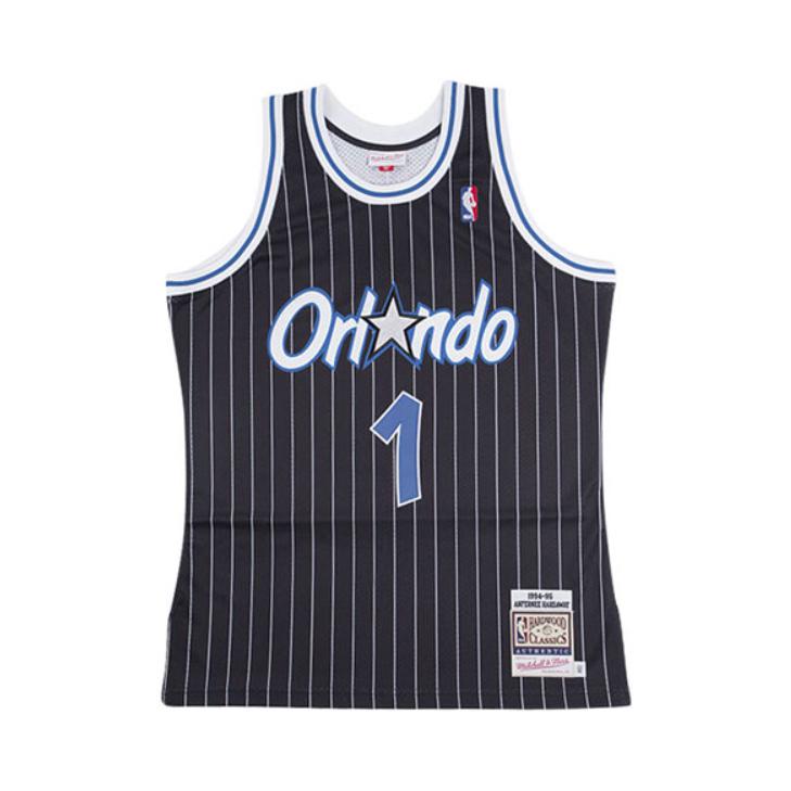 Mitchell Ness NBA哈达威 刺绣魔术队网眼竖条球衣赛季篮球服
