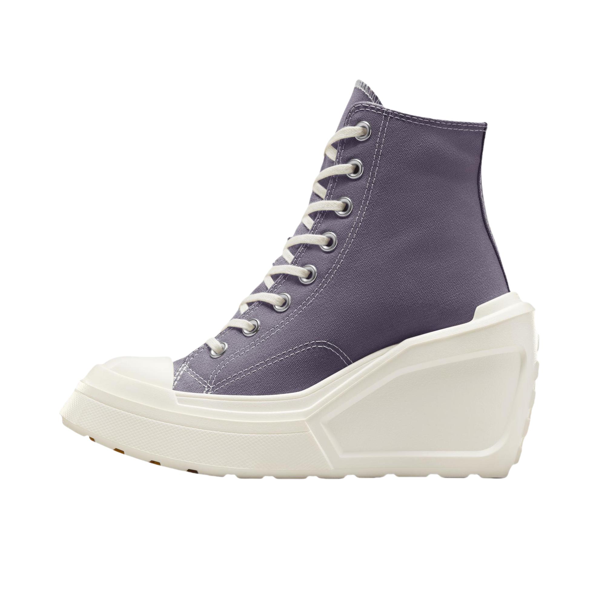 推荐商品：Converse/匡威 Chuck 70 De Luxe Wedge 帆布鞋 耐磨舒适增高坡跟圆头 女款/紫色/白色