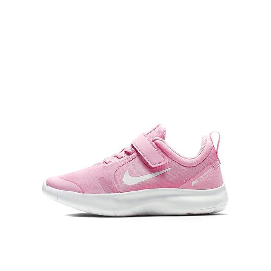 推荐商品：Nike Flex Experience RN 8 轻便减震 防滑耐磨 舒适透气 圆头 魔术贴 休闲运动 童鞋 小童/粉色/白色