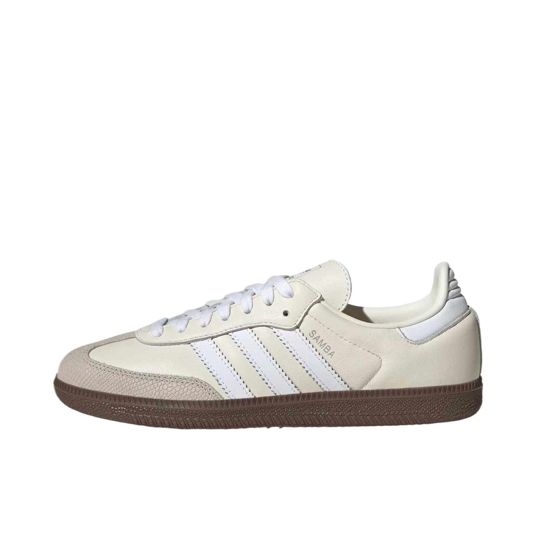 推荐商品：adidas Originals Samba OG T头鞋 板鞋 经典复古舒适百搭耐磨合成革圆头薄底贴合 米色/棕色/白色