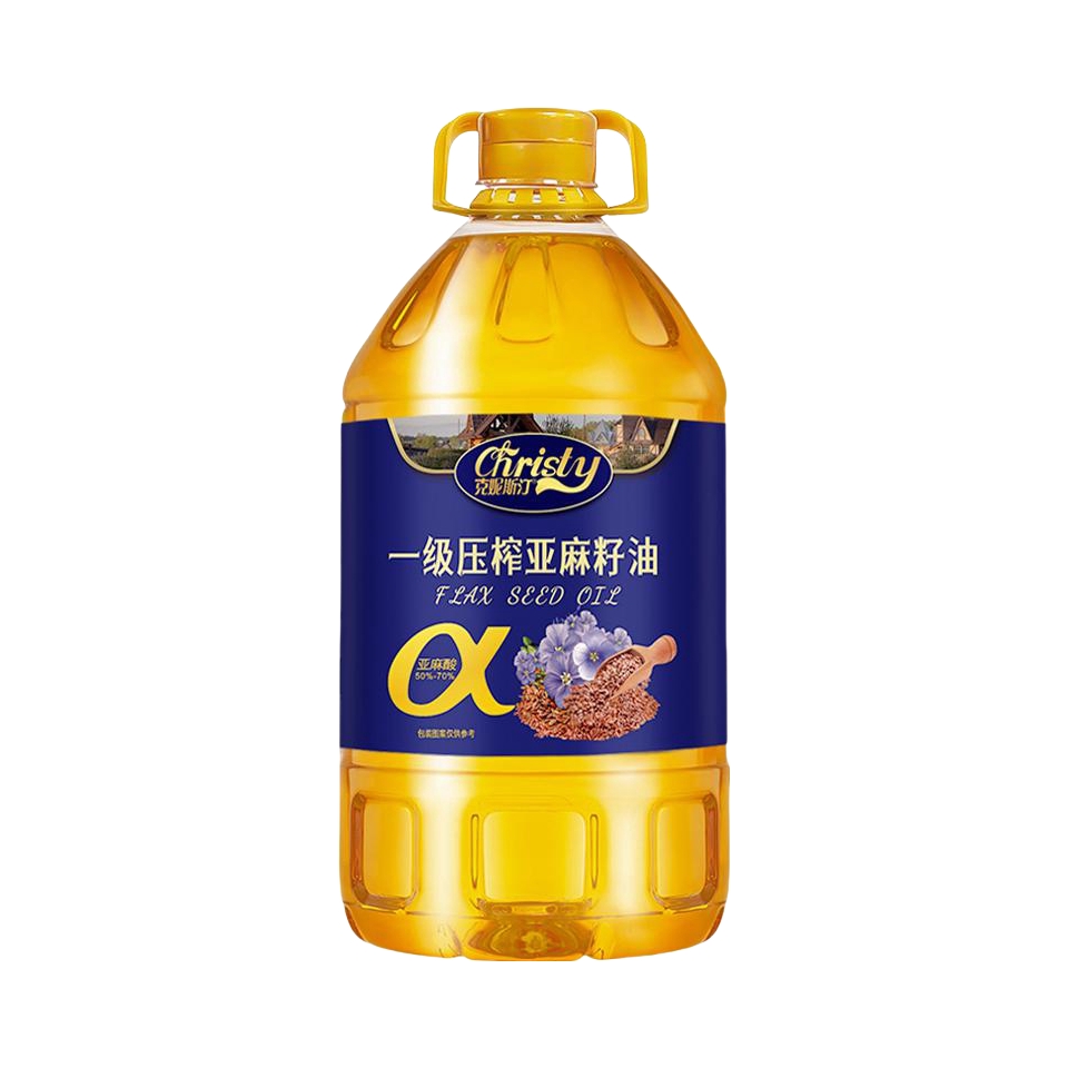 推荐商品：christy/克妮斯汀 一级 压榨亚麻籽油 桶装