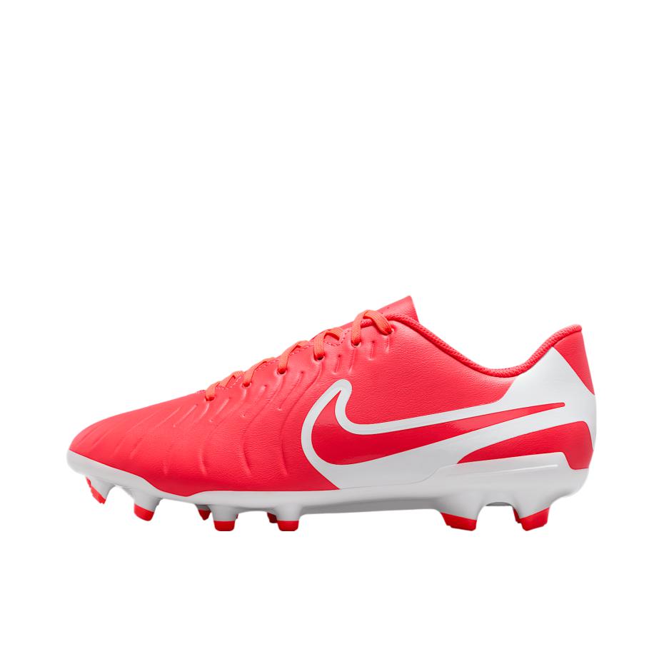 推荐商品：Nike Tiempo Legend 10 CLUB FG/MG 低端 胶质混钉 人造草坪 圆头 足球鞋 红色/白色