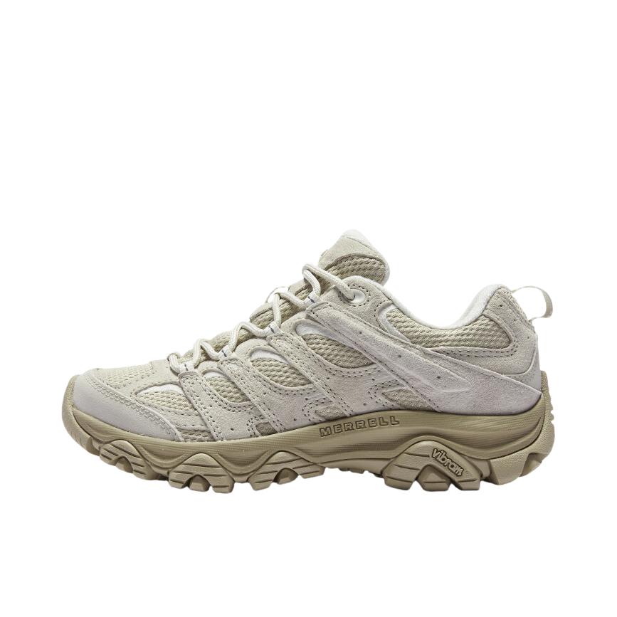 推荐商品：Merrell/迈乐 MOAB 3 低帮 登山鞋 户外休闲鞋 织物防滑耐磨透气轻量缓震包裹性抓地 低帮/奶茶色
