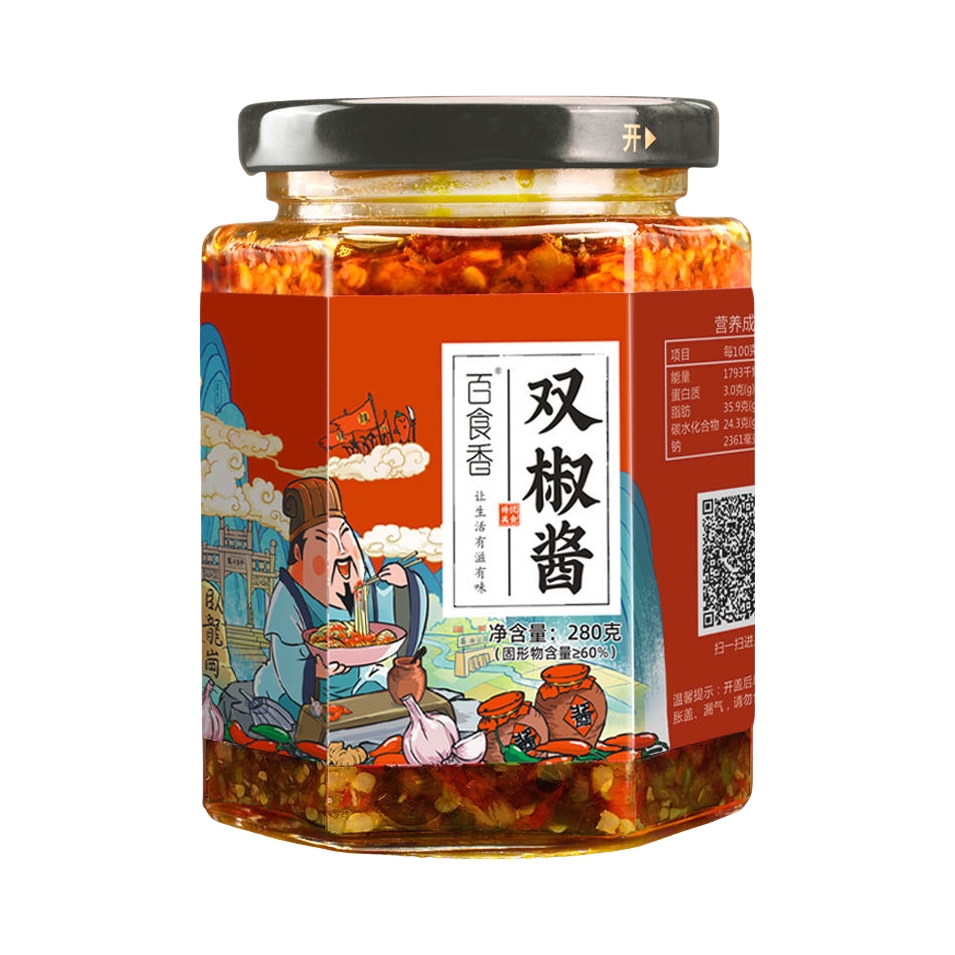 推荐商品：百食香 双椒酱 瓶装