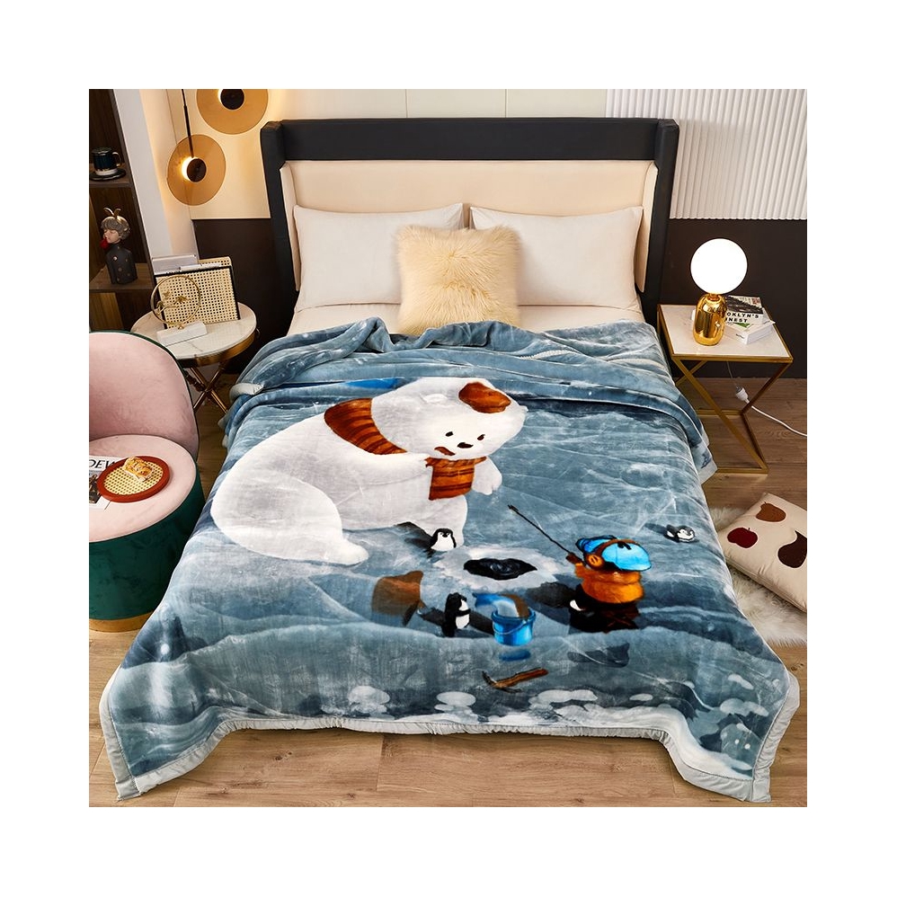 推荐商品：瑾生 加厚双层拉舍尔空调午睡 毛毯