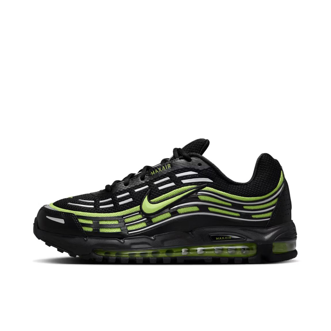 推荐商品：Nike AIR MAX TL 2.5 跑鞋 减震圆头百搭合成革回弹舒适耐磨 黑色/黄色