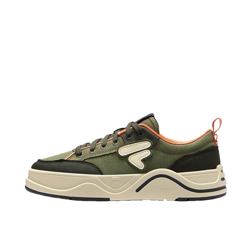 推荐商品：FILA/斐乐 50-50 DX 板鞋 百搭防滑低帮圆头薄底 凯特橄榄绿/松香绿