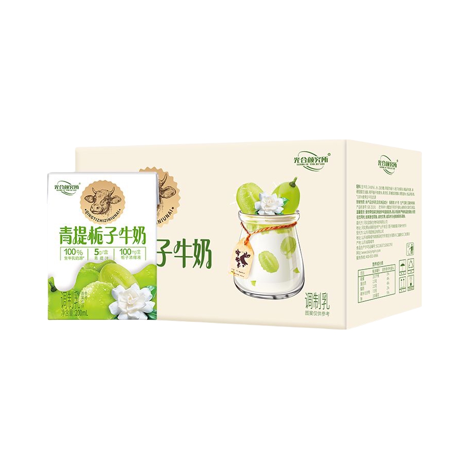 推荐商品：光合颜究所 牛奶 200ml 盒装 青提栀子