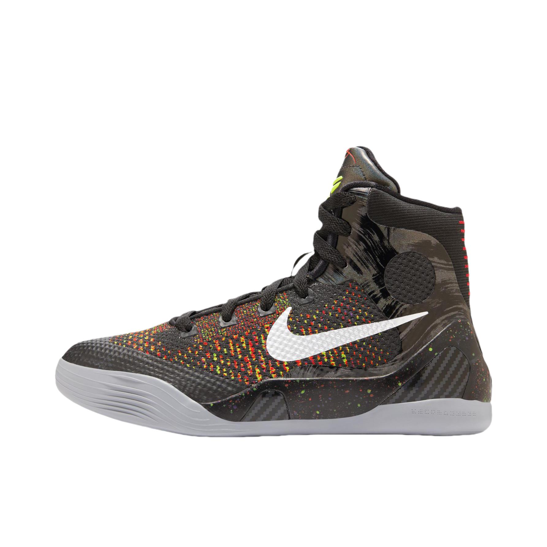 推荐商品：Nike Kobe 9 科比9 篮球鞋 包裹性潮流实战抗扭舒适百搭回弹 大童/黑色/金属银/亮深红/荧光黄