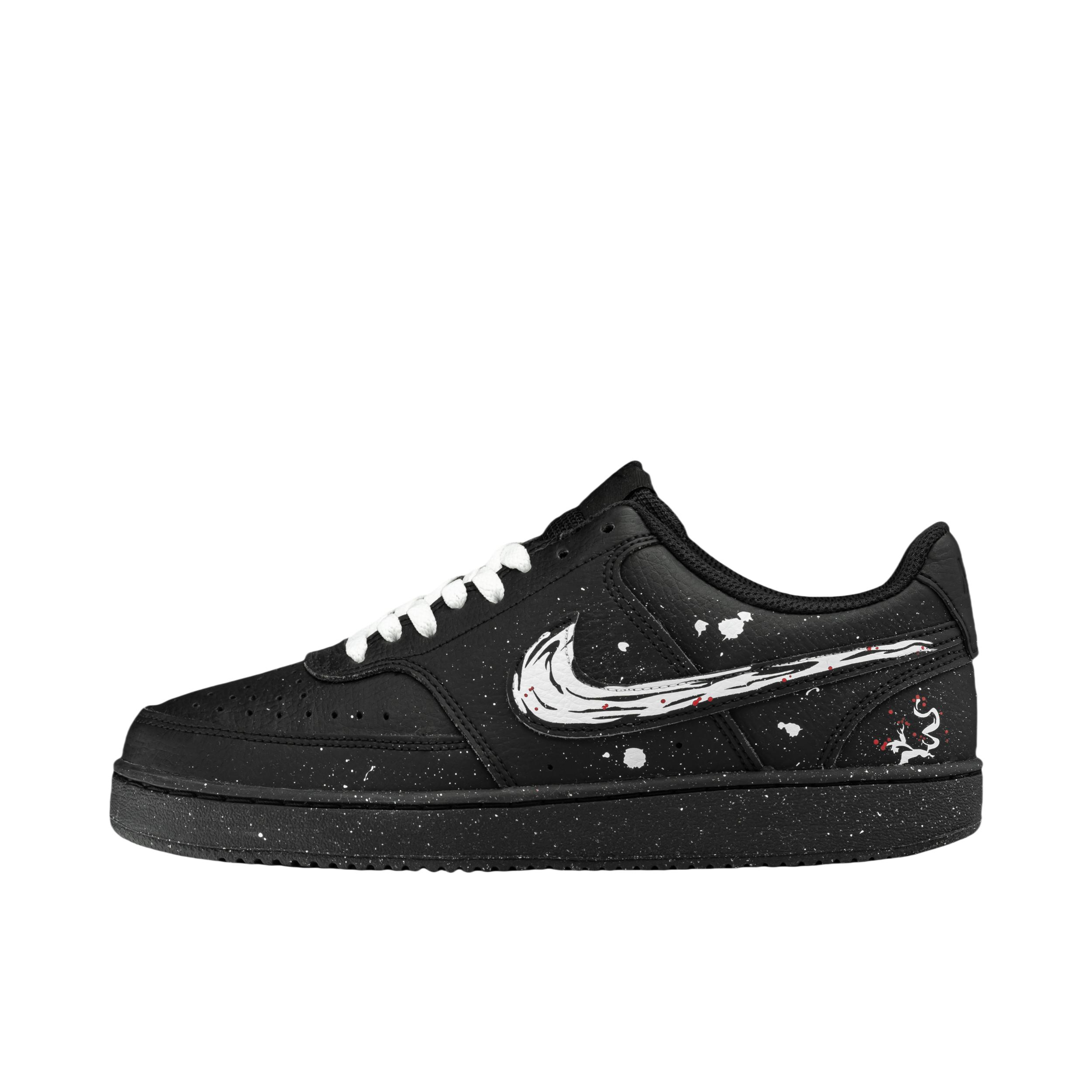 推荐商品：【定制球鞋】 Nike Court Vision 1 板鞋 防水美式简约防滑减震复古 水墨霜华