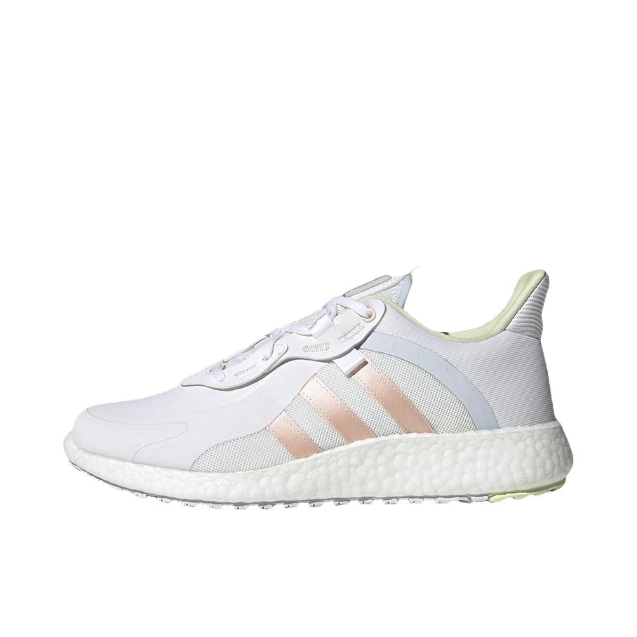 推荐商品：adidas Jelly Boost 跑鞋 减震透气防滑耐磨网面 白色/肉桂色/蓝色