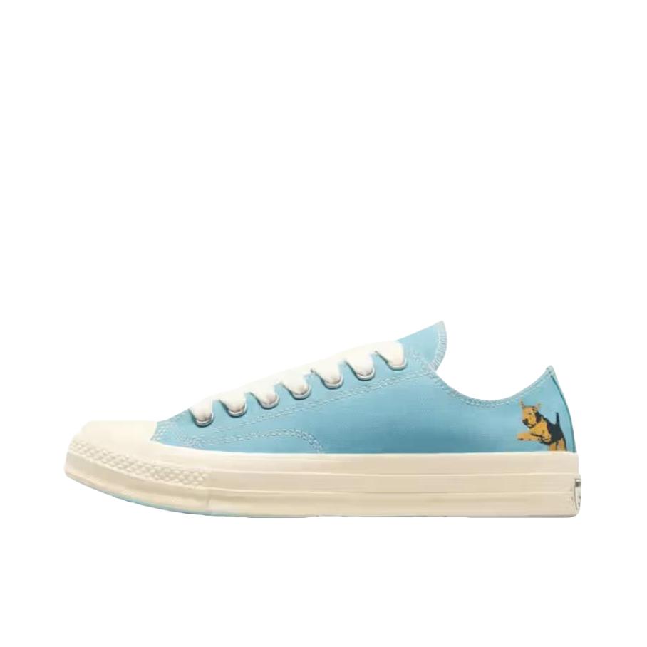 推荐商品：【周杰伦同款】 Converse/匡威 Chuck 70 帆布鞋 柔软防滑低帮圆头薄底 GOLF le FLEUR*联名/蓝色
