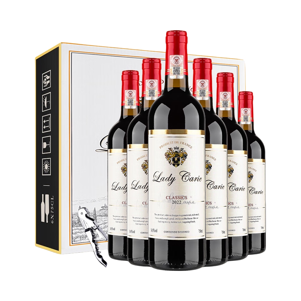 推荐商品：LadyCarle/卡尔夫人 正 750ml 14.5%vol 干红葡萄酒 礼盒