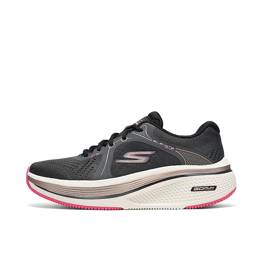 推荐商品：Skechers/斯凯奇 Go Run Elevate 2.0 越野跑鞋 缓震高回弹耐磨运动系带 女款/黑色/粉红色