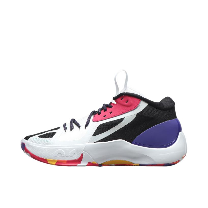 推荐商品：Air Jordan Zoom Separate 篮球鞋 防滑耐磨支撑包裹性织物合成革 白色/黑色/紫色